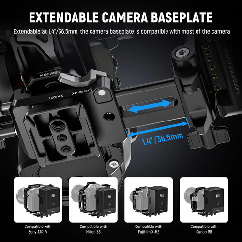 Neewer PS015 Pro Foldable V-Mount Battery Plate