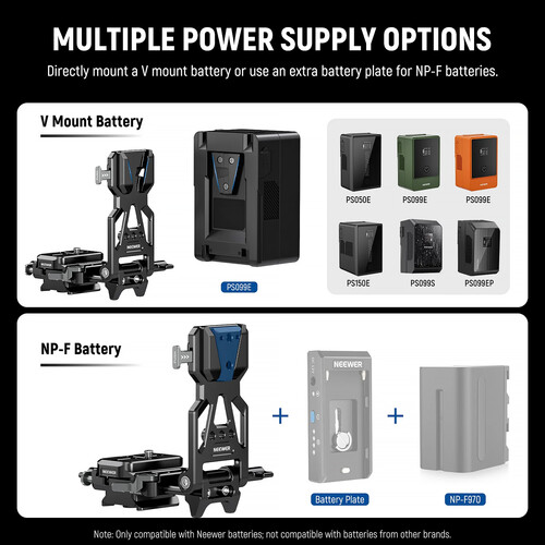 Neewer PS015 Pro Foldable V-Mount Battery Plate