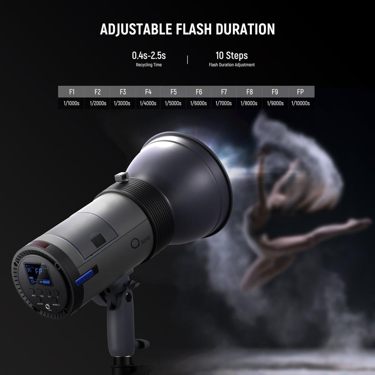 Neewer Q300 300W TTL Akülü Paraflaş