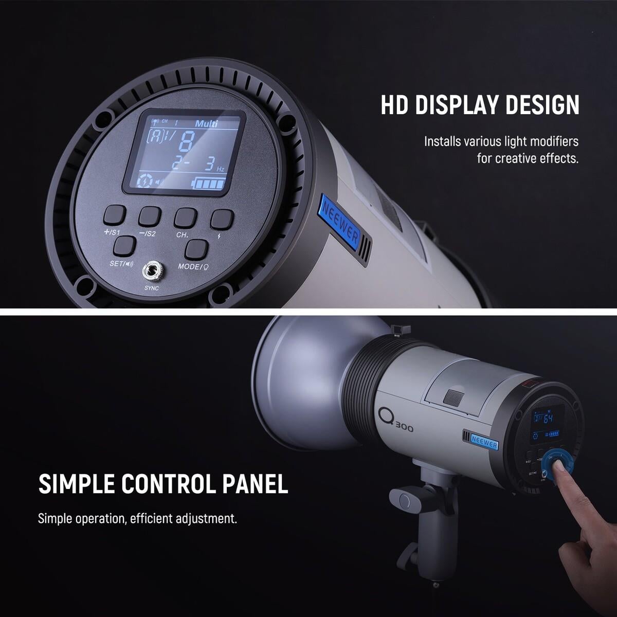 Neewer Q300 300W TTL Akülü Paraflaş