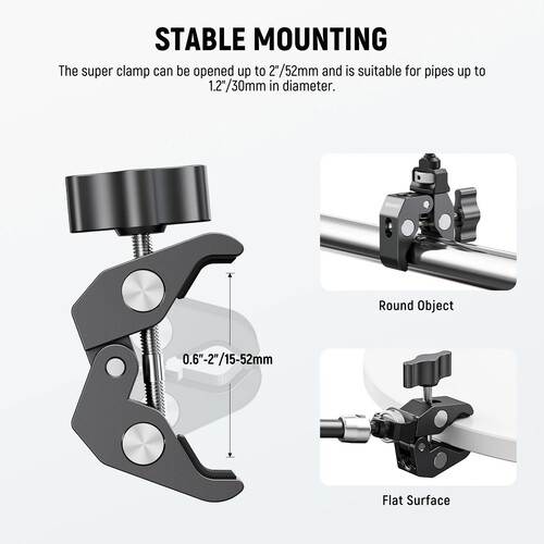 Neewer ST07C Articulating Magic Arm with Super Clamp (7