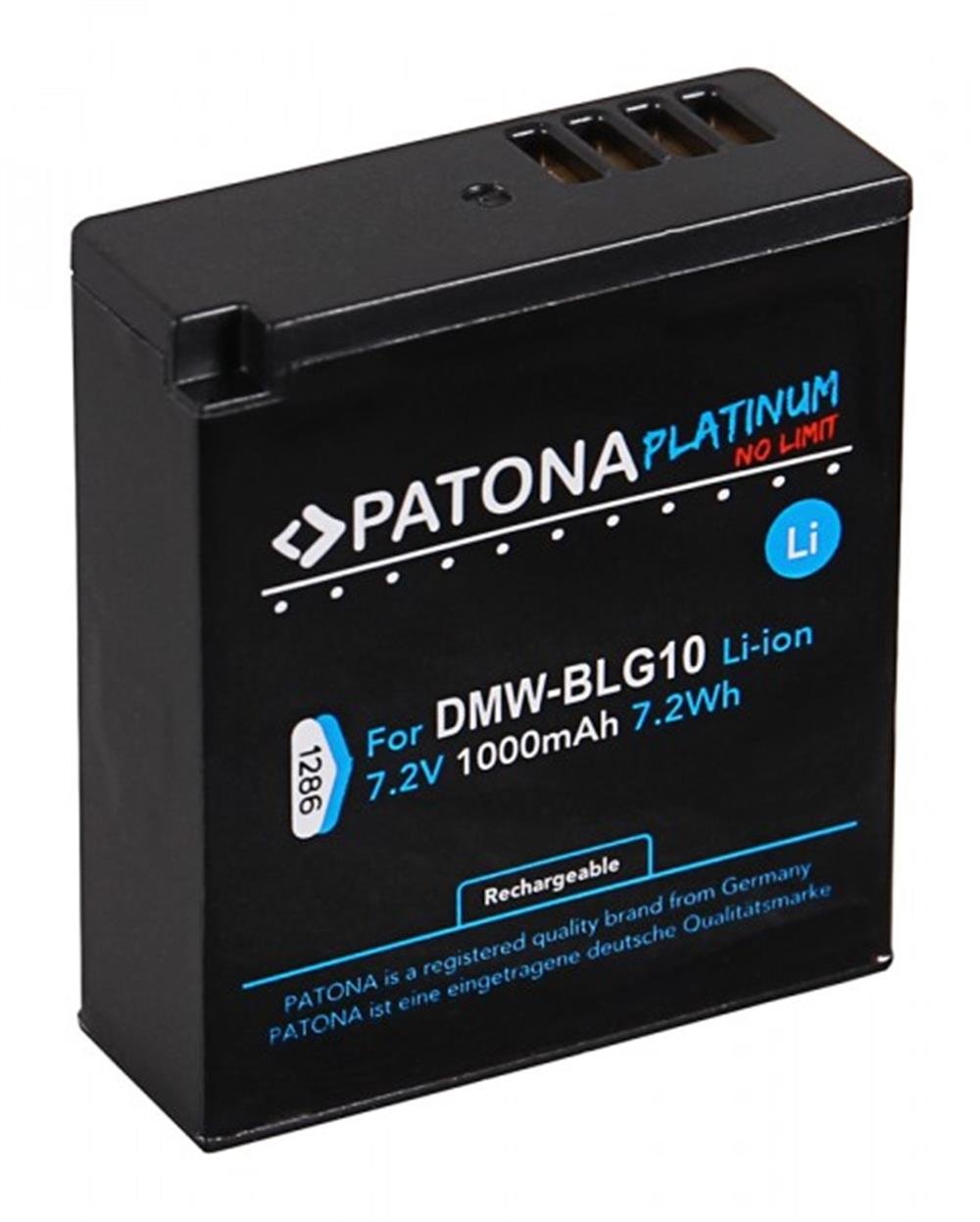 PATONA Platinum Battery f. Panasonic DMW-BLG10, DMW-BLE9, DMC-GF3, DMC-LX85, DMC-LX100