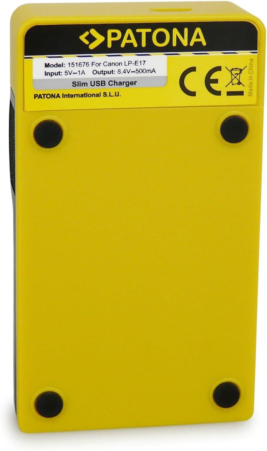 Patona Slim Micro-Usb Charger F. Canon LP-E17 Eos 750D 760D 8000D