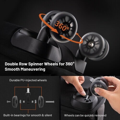 PGYTECH Roller Camera Backpack 30L (Space Black) | Tekerlekli & Sırt Çantası