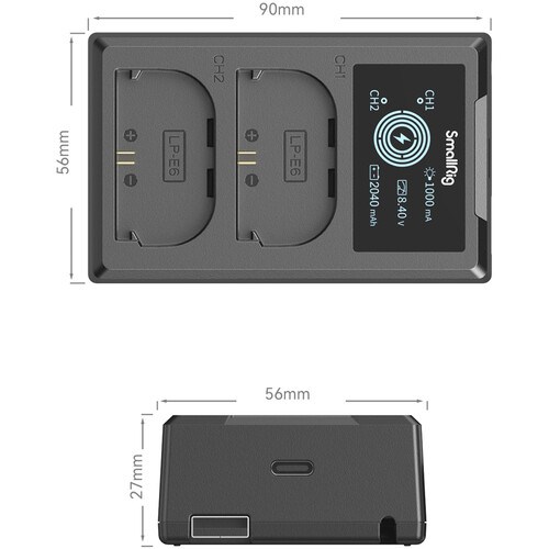 SmallRig 4084 LP-E6NH Canon İkili Şarj Cihazı