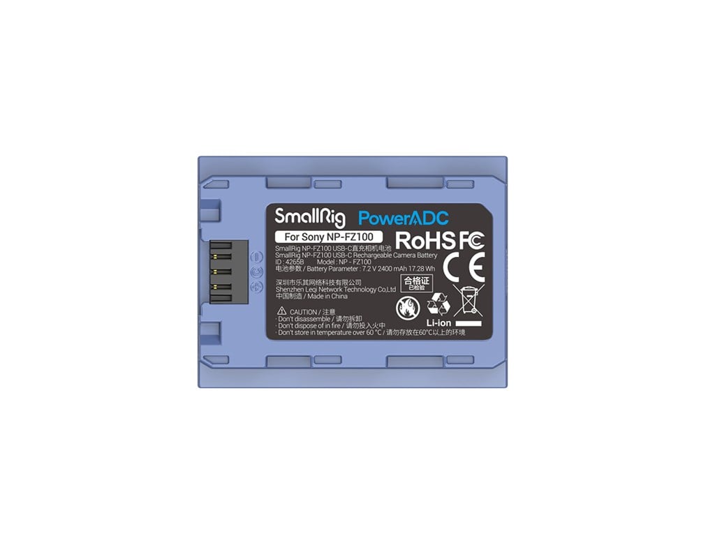 SmallRig 4265 Sony NP-FZ100 USB-C Batarya