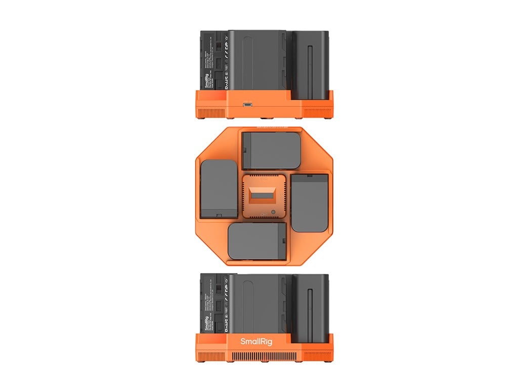 SmallRig 4834 NP-F970 Sony 4 lü Şarj Cihazı ve 4 Adet Batarya Kiti