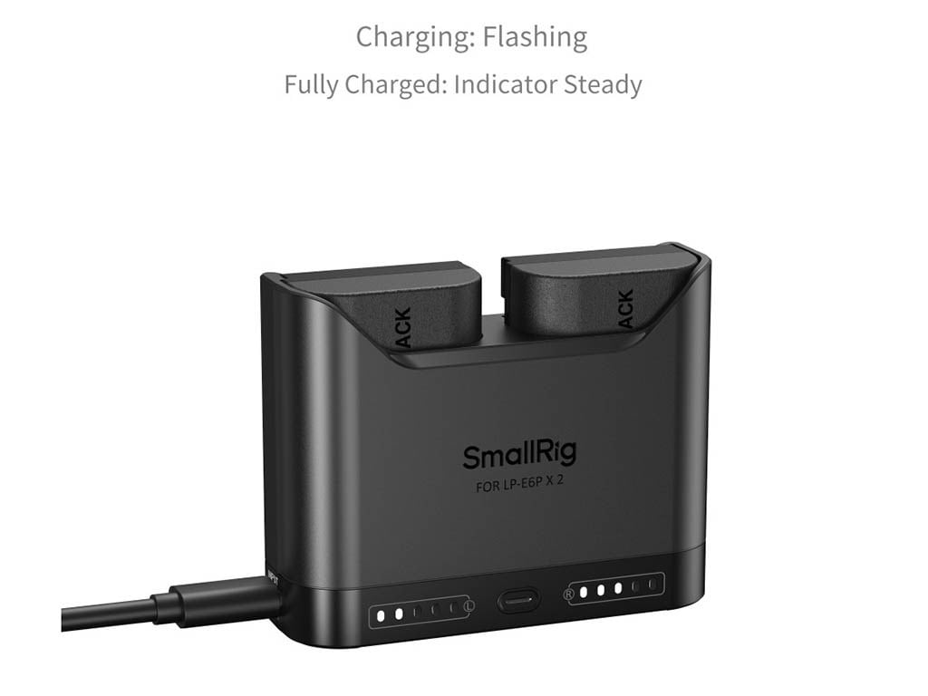 SmallRig 5485 Canon LP-E6P Turbo Hızlı 2 Batarya + Şarj Kiti