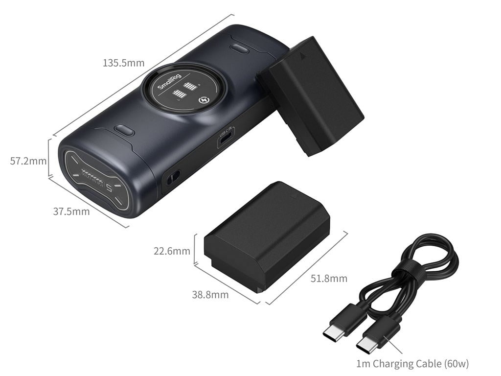 SmallRig 5696 Sony NP-FZ100 Hızlı 2 Batarya + Şarj Kiti