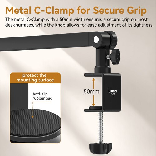 Ulanzi TM01 Boom Arm Mikrofon Masa Standı T046GBA1