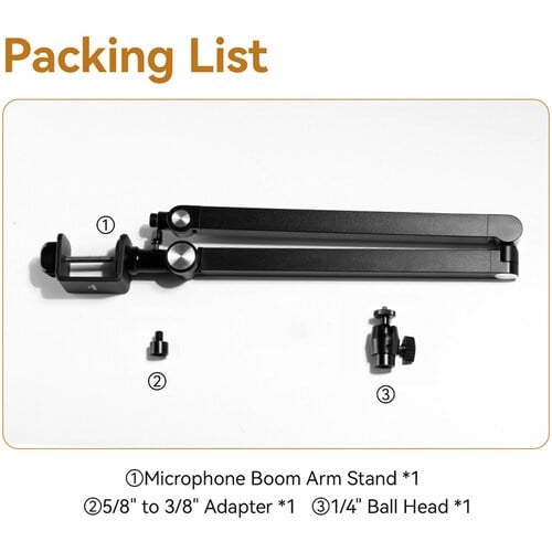 Ulanzi TM01 Boom Arm Mikrofon Masa Standı T046GBA1