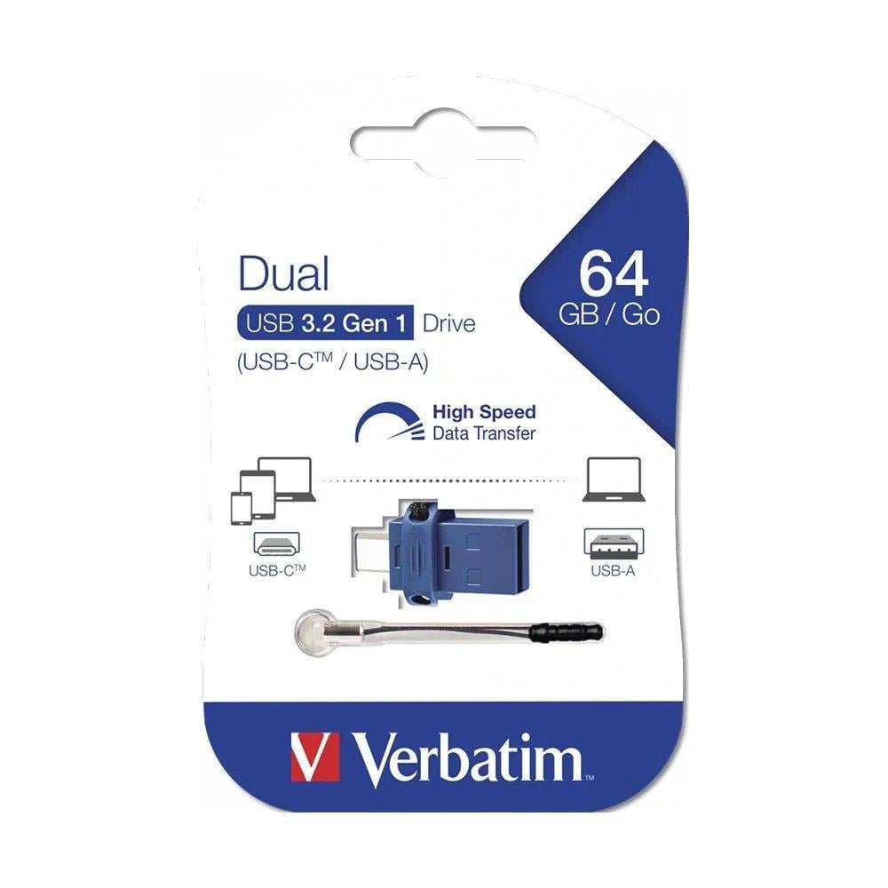 Verbatim 64GB Dual Drive (USB-C/USB-A) USB BELLEK