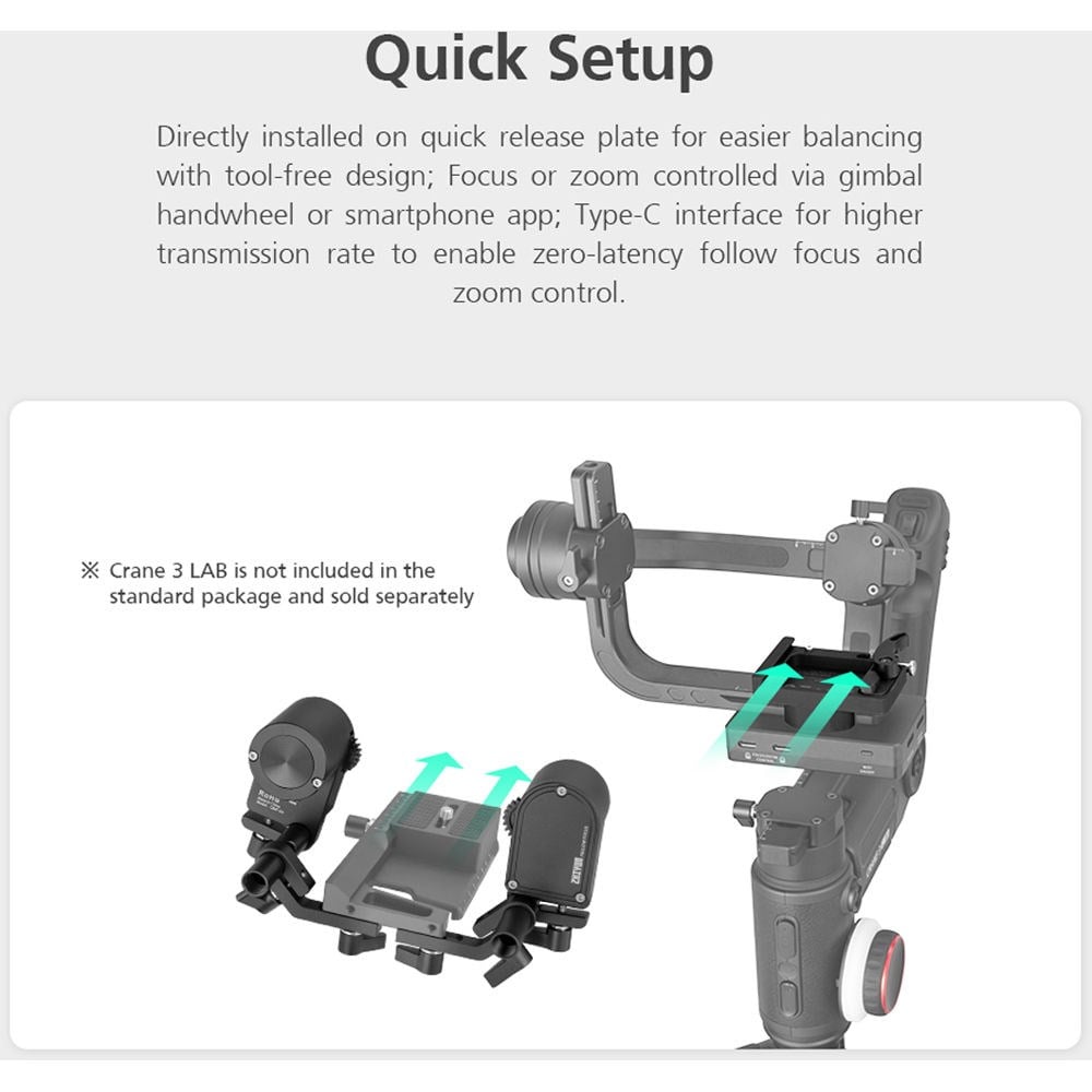 Zhiyun TransMount Focus & Zoom Servo Combo Kit (Crane 3 Lab)