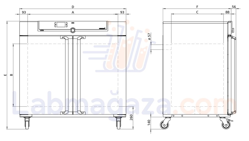 Memmert 449 Litre Bakteriyolojik Etüv / İnkübatör (Paslanmaz Çelik) IN450