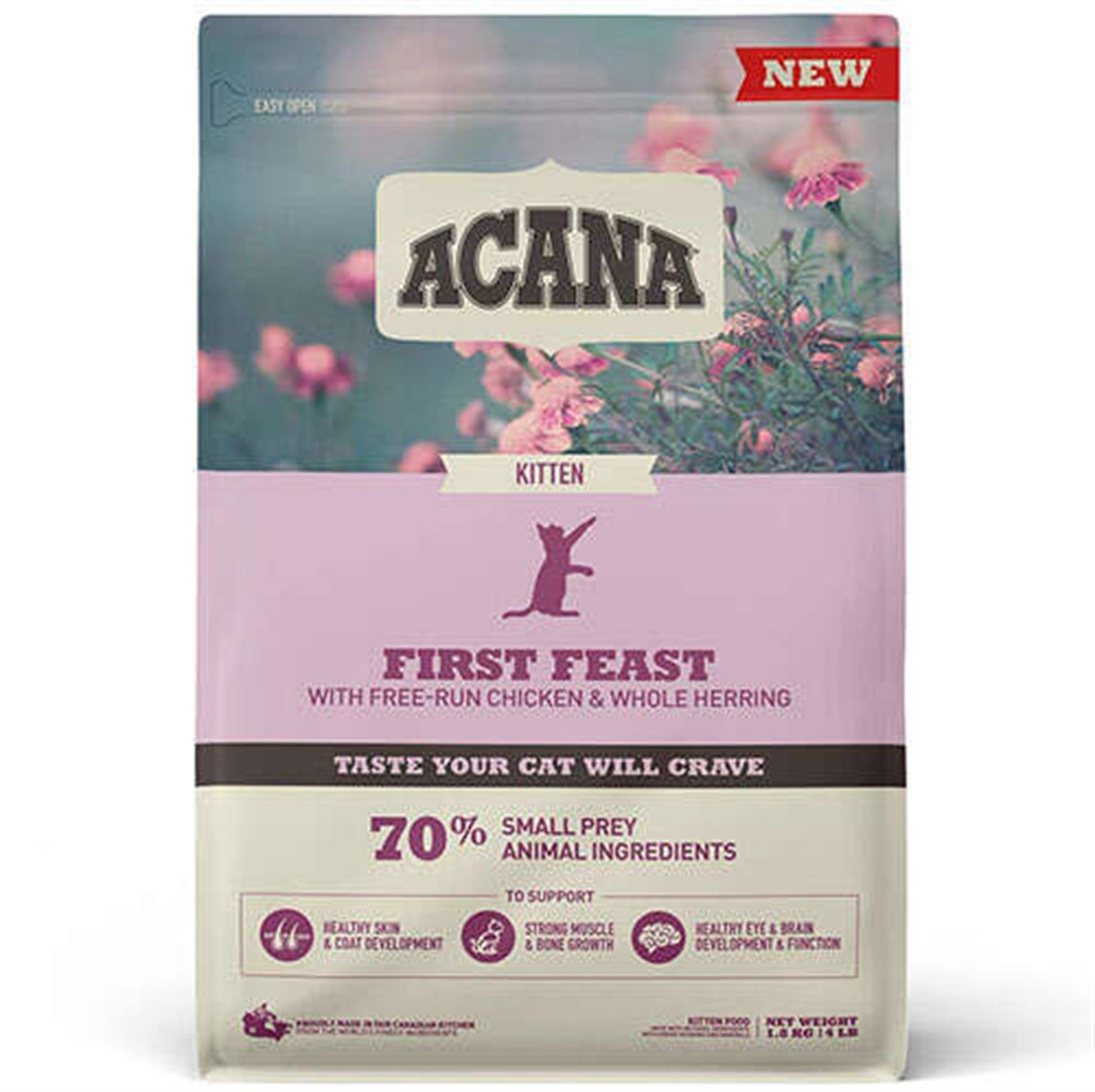 Acana Kitten First Feast Tahılsız Tavuklu ve Balıklı Yavru Kedi Maması 1,8 Kg