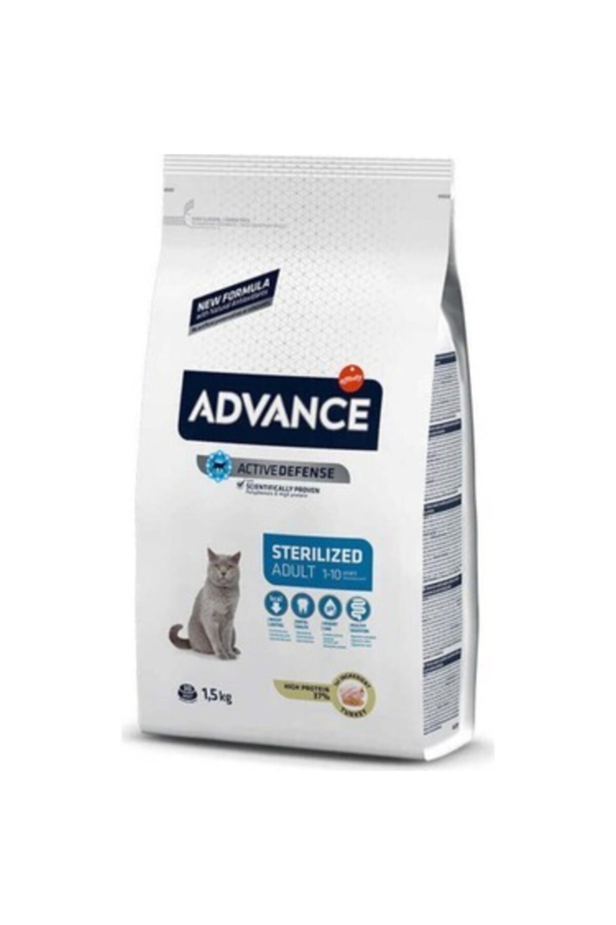 Advance Sterilized Hindili Kısırlaştırılmış Yetişkin Kedi Maması 1,5 Kg