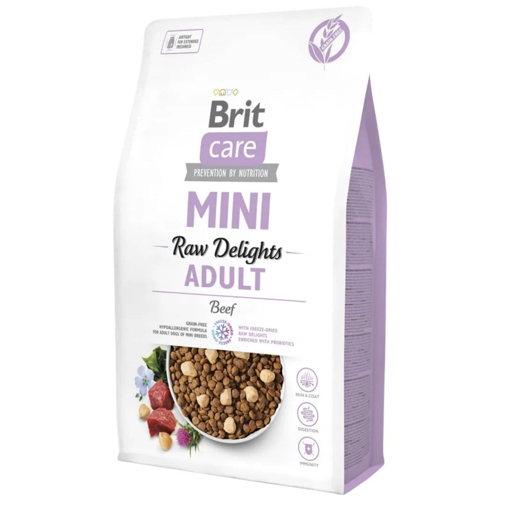 Brit Care Tahılsız Raw Delights Mini Adult Biftekli Küçük Irk Yetişkin Köpek Maması 2 Kg