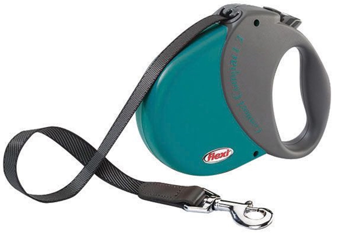 Flexi Comfort Compact 3 Petrol Mavisi Otomatik  Şerit Köpek Gezdirme Tasması Large Max 60 Kg 5 M