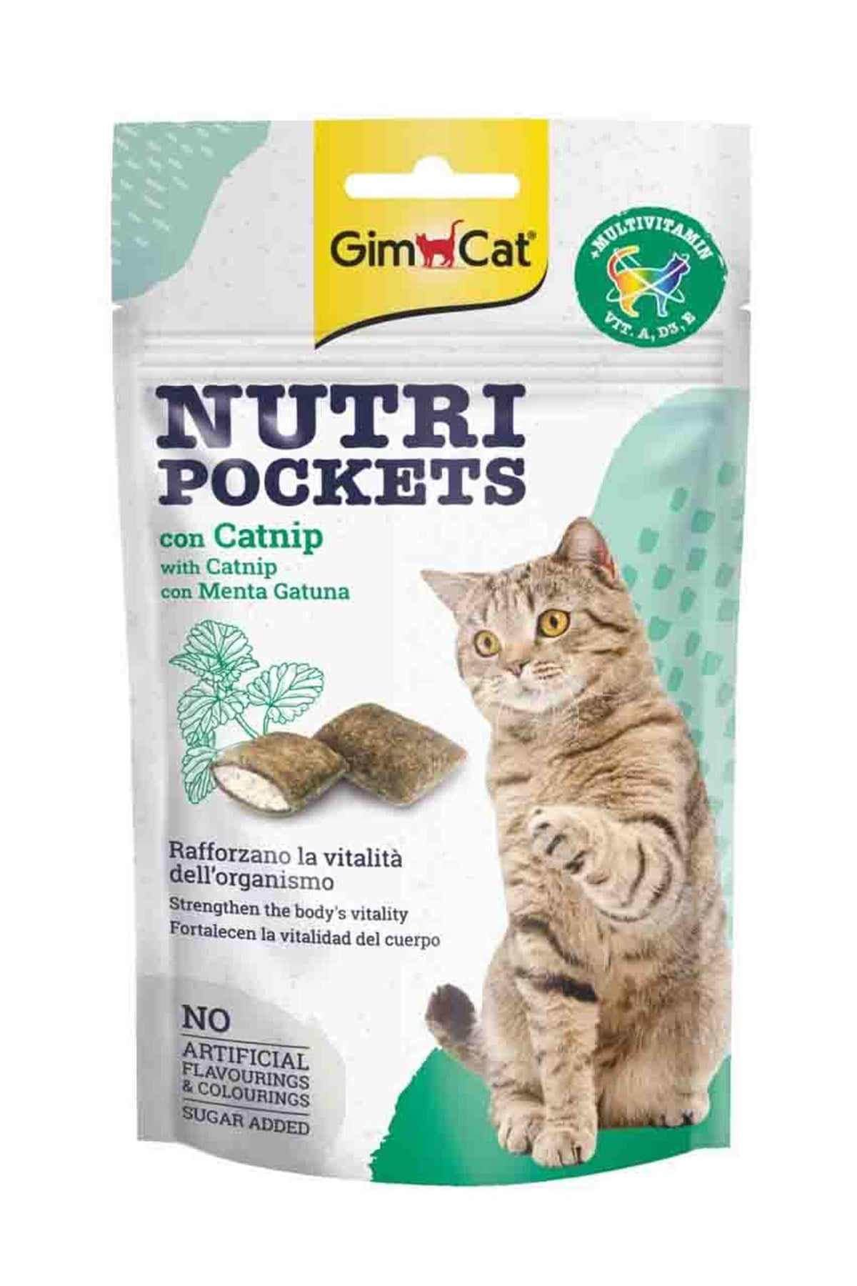 Gimcat Nutri Pockets Kedi Otu & Multivitamin Kedi Ödülü 60 Gr