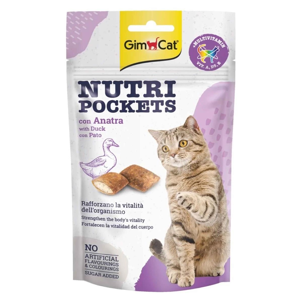 GimCat Nutri Pockets Ördekli Kedi Ödülü 60 Gr