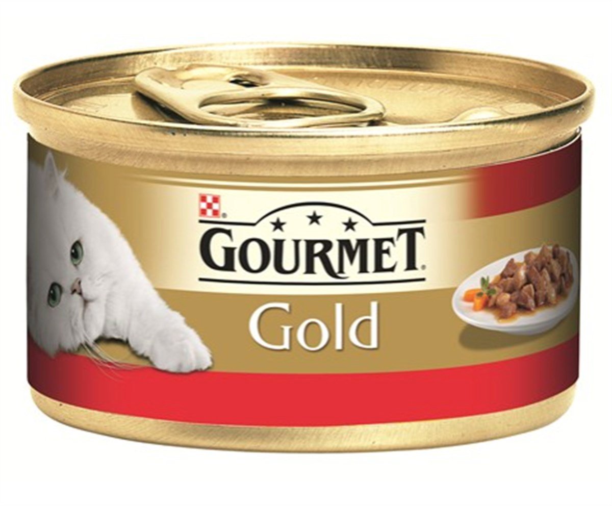 Gourmet Gold Parça Sığır Etli Soslu Konserve Yetişkin Kedi Maması 85 G