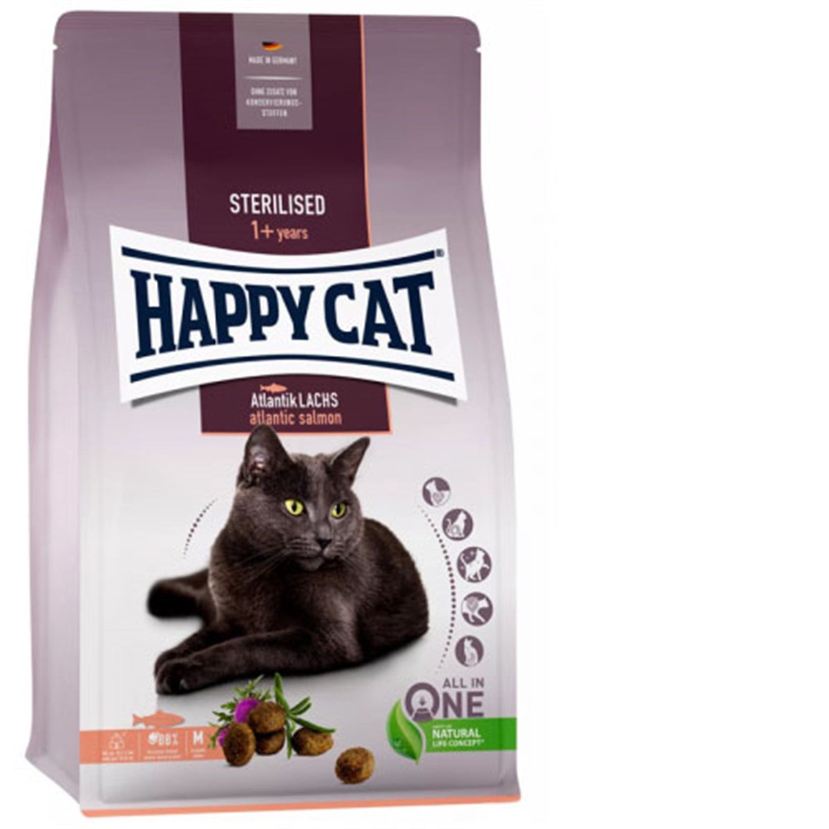 Happy Cat Sterilised Atlantic Lachs Somonlu Kısırlaştırılmış Kedi Maması 4 Kg