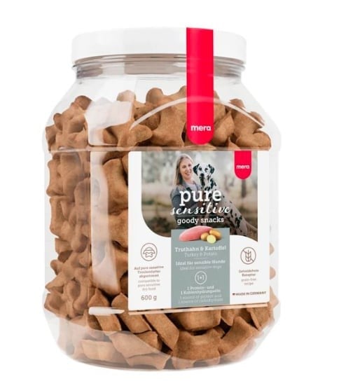 Mera Pure Goody Snacks Hindili ve Patatesli Köpek Ödül Bisküvisi 600 Gr