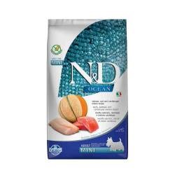 N&D Ocean Somon & Morina Balıklı Kavunlu Mini Adult Tahılsız Küçük Irk Yetişkin Köpek Maması 2,5 Kg