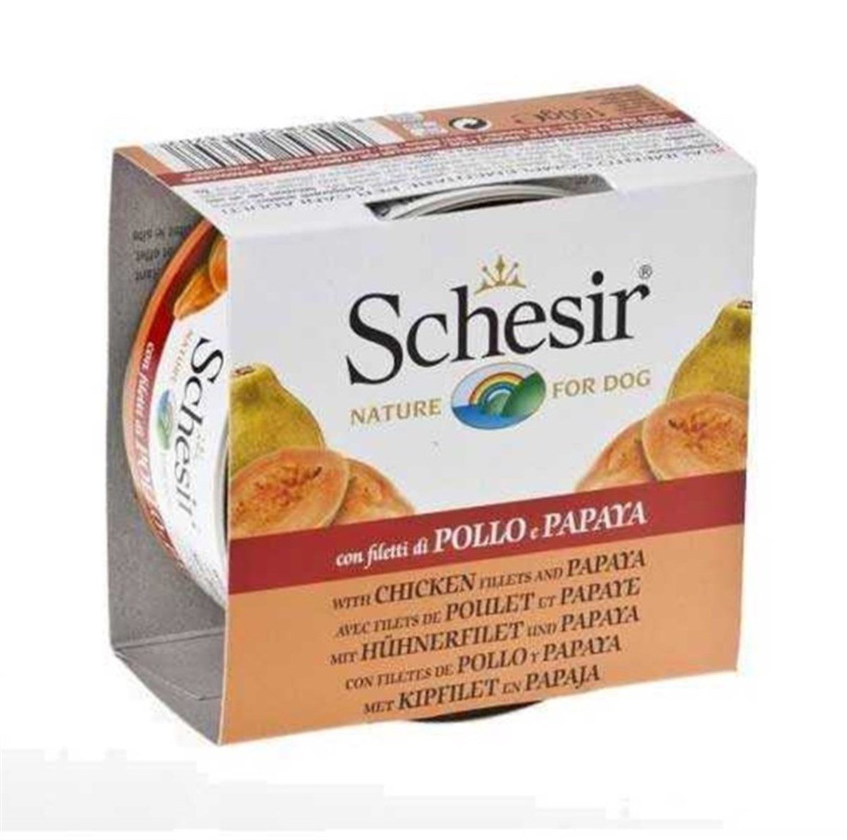 Schesir Tavuklu ve Papayalı Konserve Yetişkin Köpek Maması 150 G