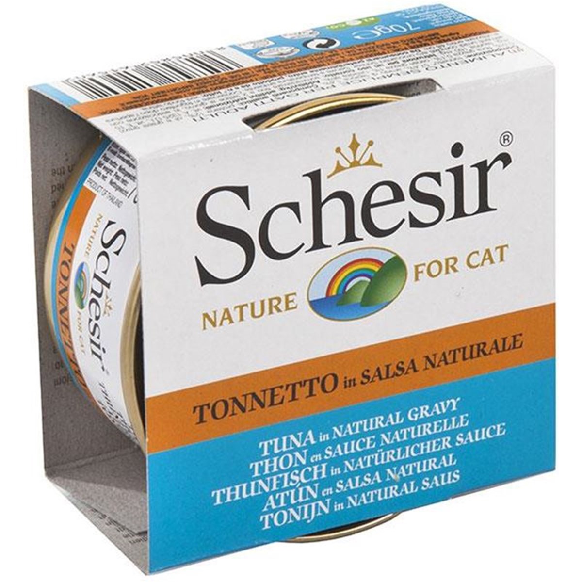 Schesir Ton Balıklı Soslu Konserve Yetişkin Kedi Maması 70 G