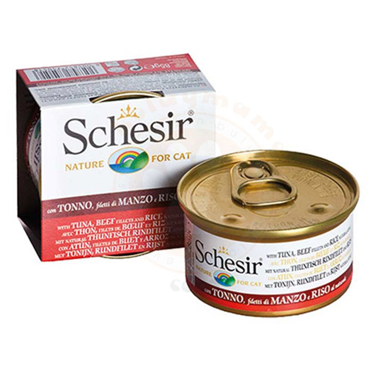 Schesir Ton Balıklı ve Sığır Etli Konserve Yetişkin Kedi Maması 85 G