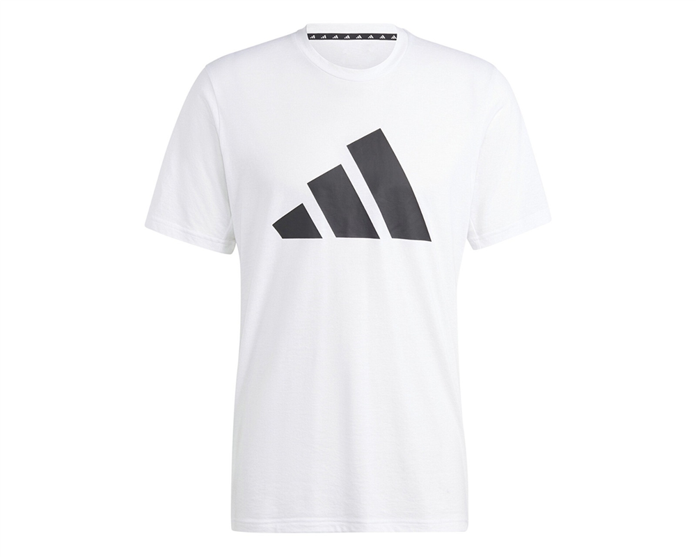 Adidas Training Essentials Feelready Logo Erkek Tişört Beyaz Siyah Renk BEYAZ SİYAH