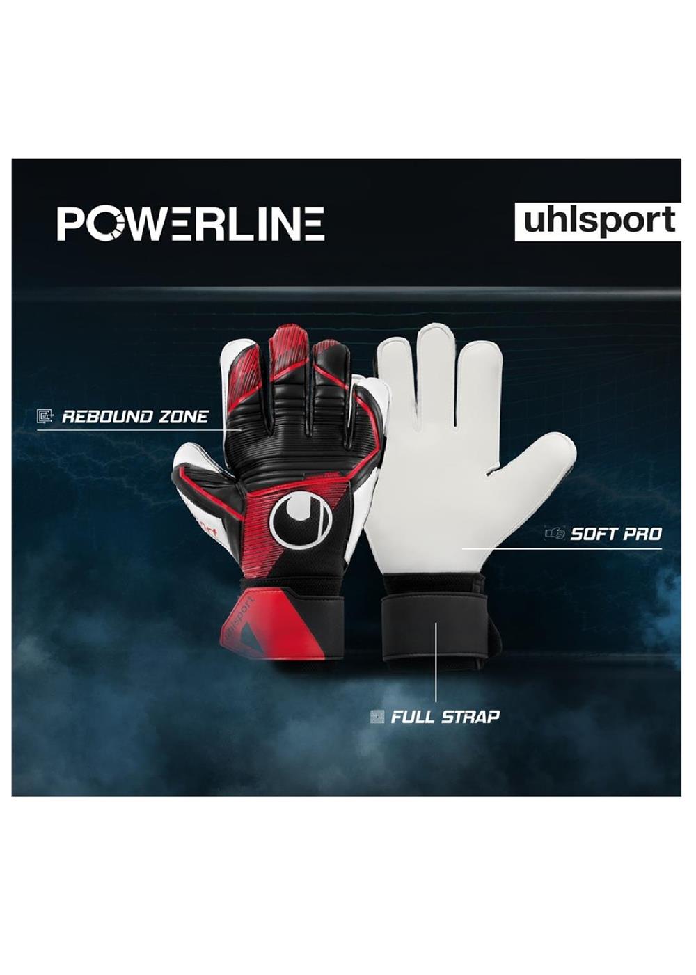 Uhlsport Powerline Soft Pro Kaleci Eldiveni Siyah Kırmızı Renk SİYAH KIRMIZI