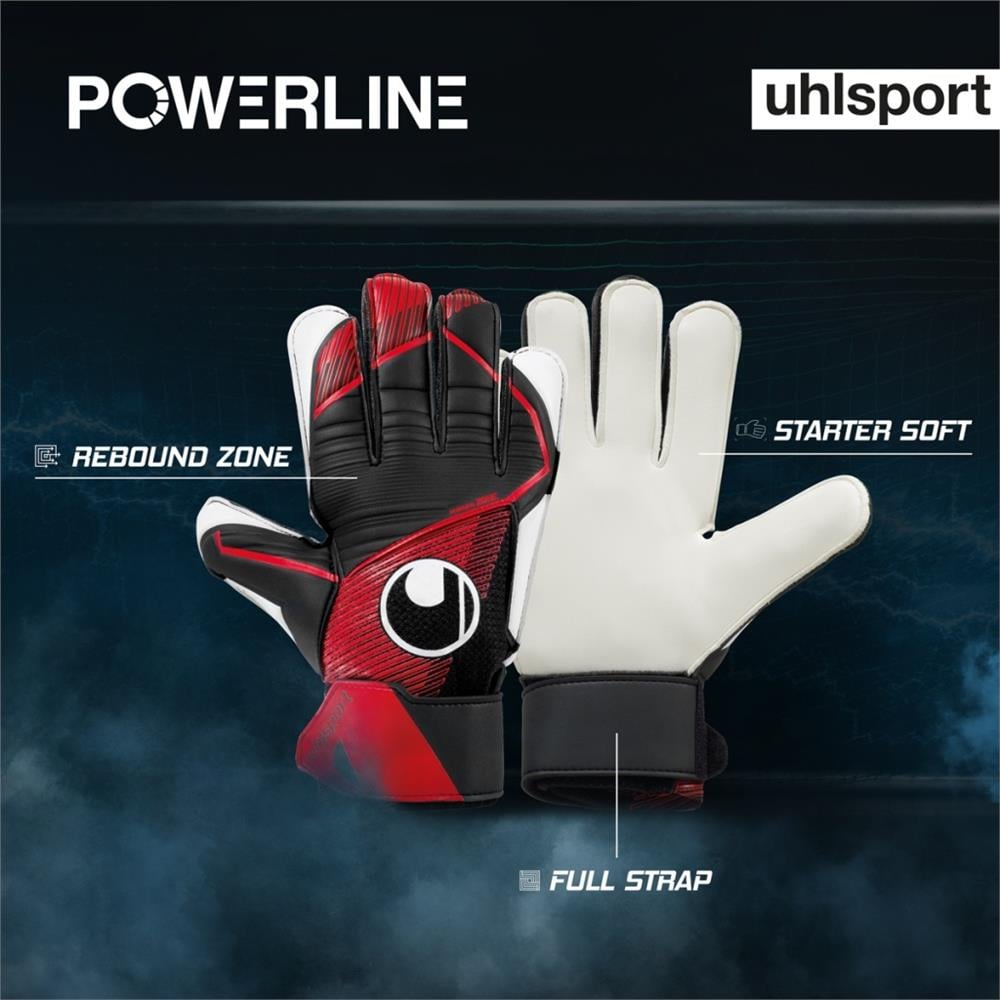 Uhlsport Powerline Starter Soft Kaleci Eldiveni Siyah Kırmızı Renk SİYAH KIRMIZI