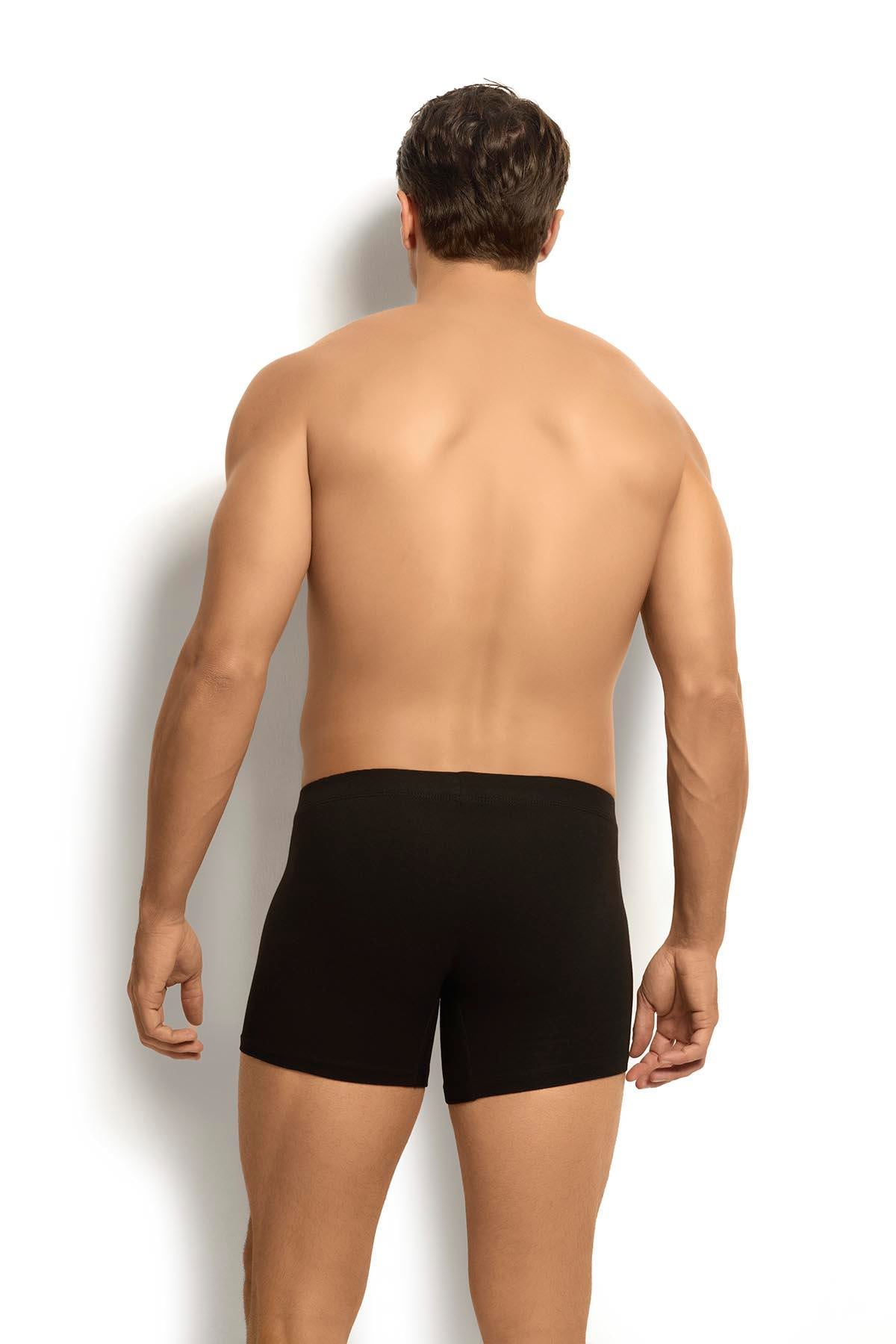 Erkek 3'lü Organik Pamuklu Siyah Boxer 246