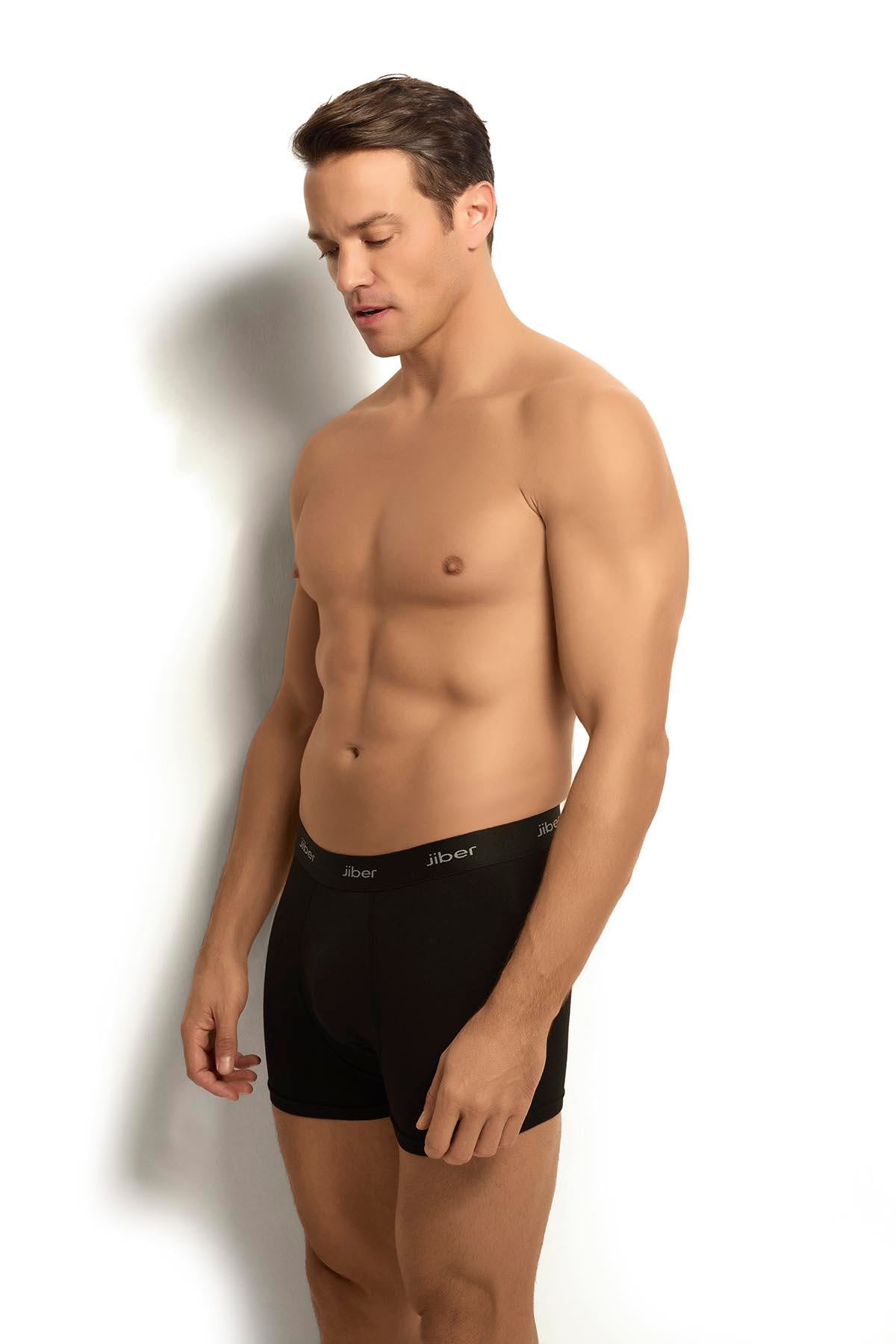 Erkek 6'lı Siyah Modal Pamuklu Boxer 321
