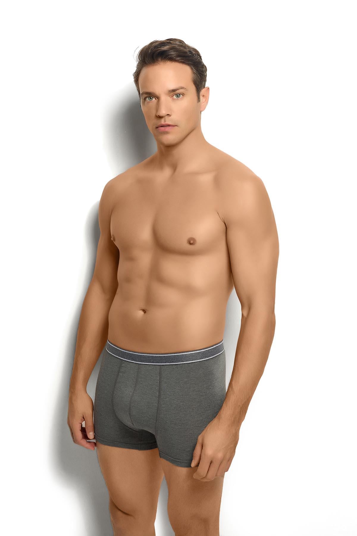 Erkek Antrasit Likralı Boxer 277