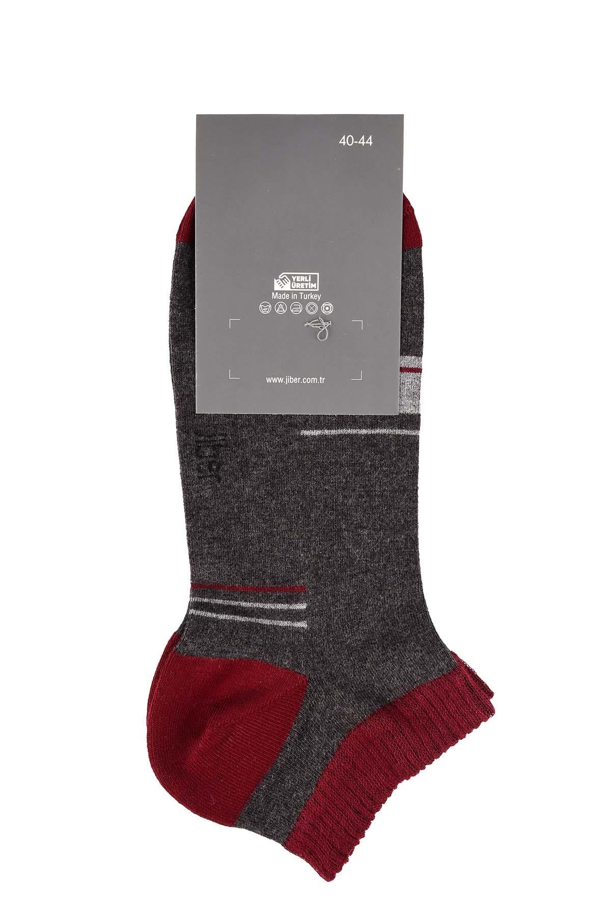 Erkek Antrasit Patik Modal Çorap 6112