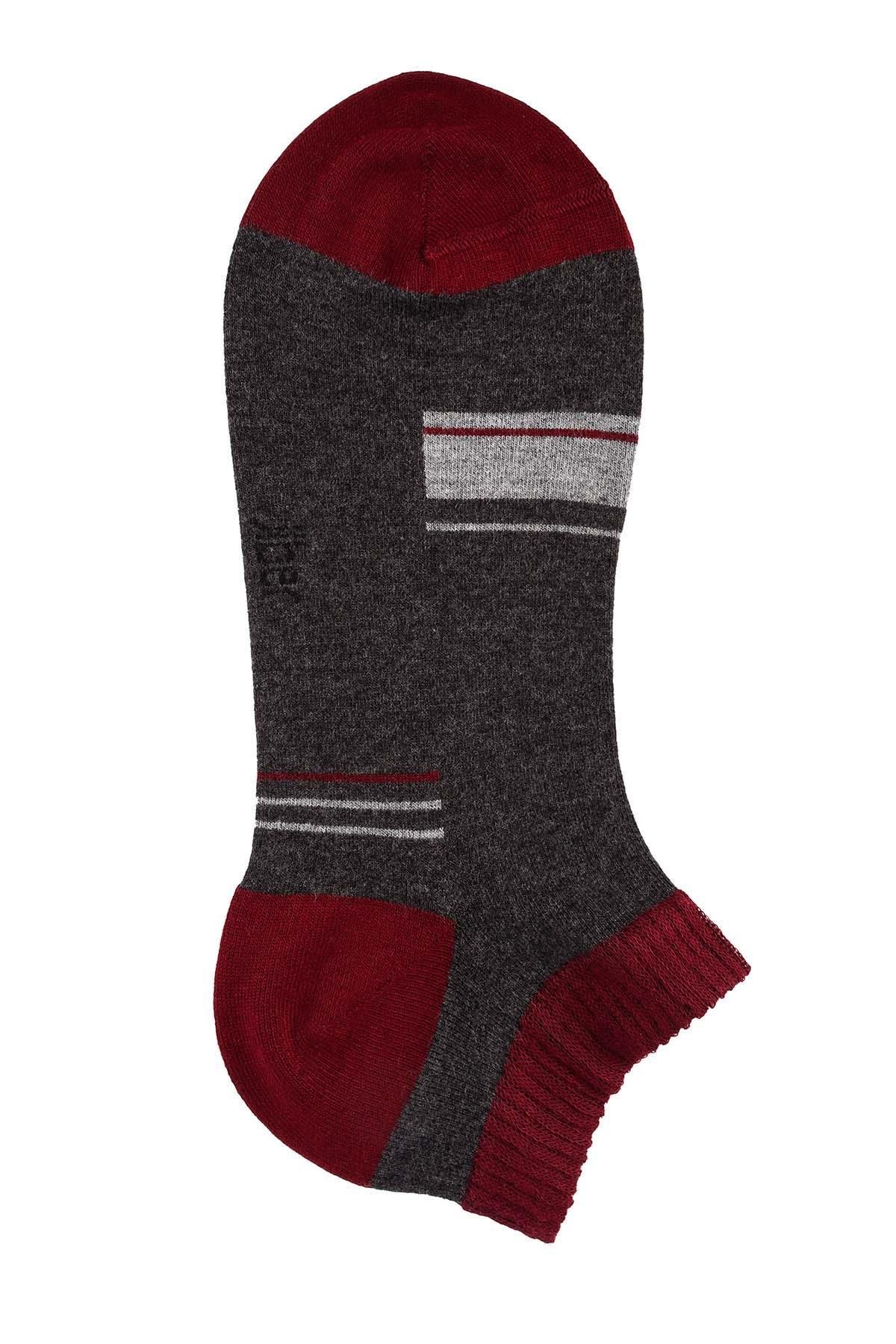 Erkek Antrasit Patik Modal Çorap 6112
