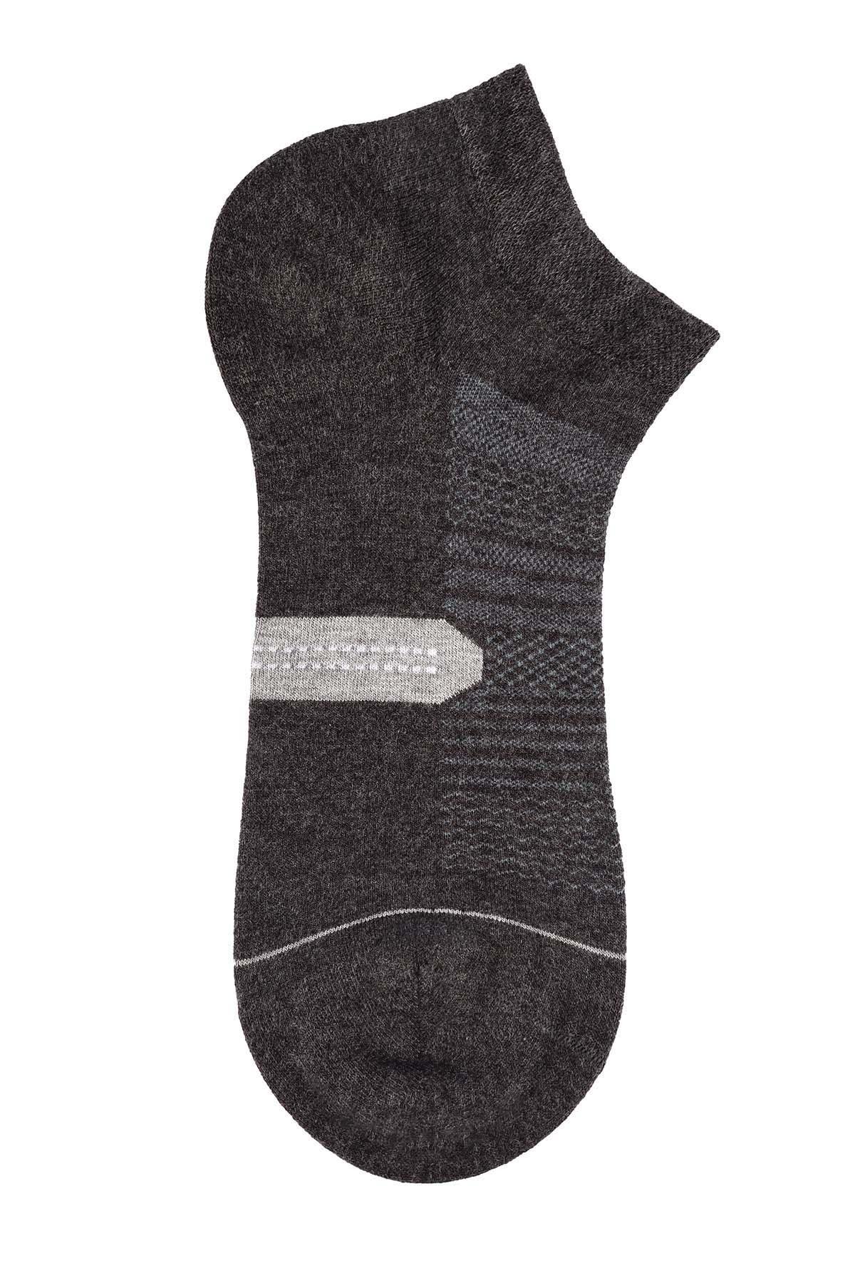 Erkek Antrasit Patik Modal Çorap 6113