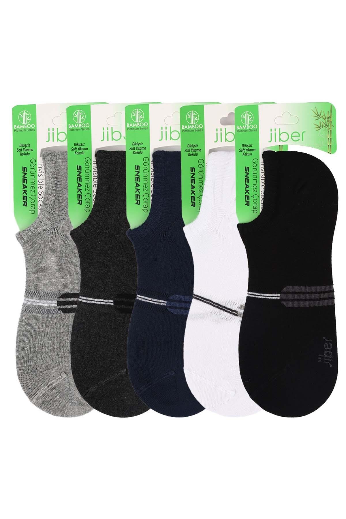 Erkek Asorti 5'li Bambu Sneaker Çorap 7053