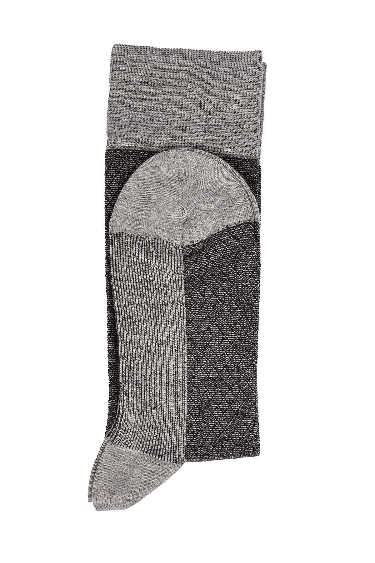 Erkek Bambu Likralı Çorap 5614 GRİMELANJ  JBR5614.000001