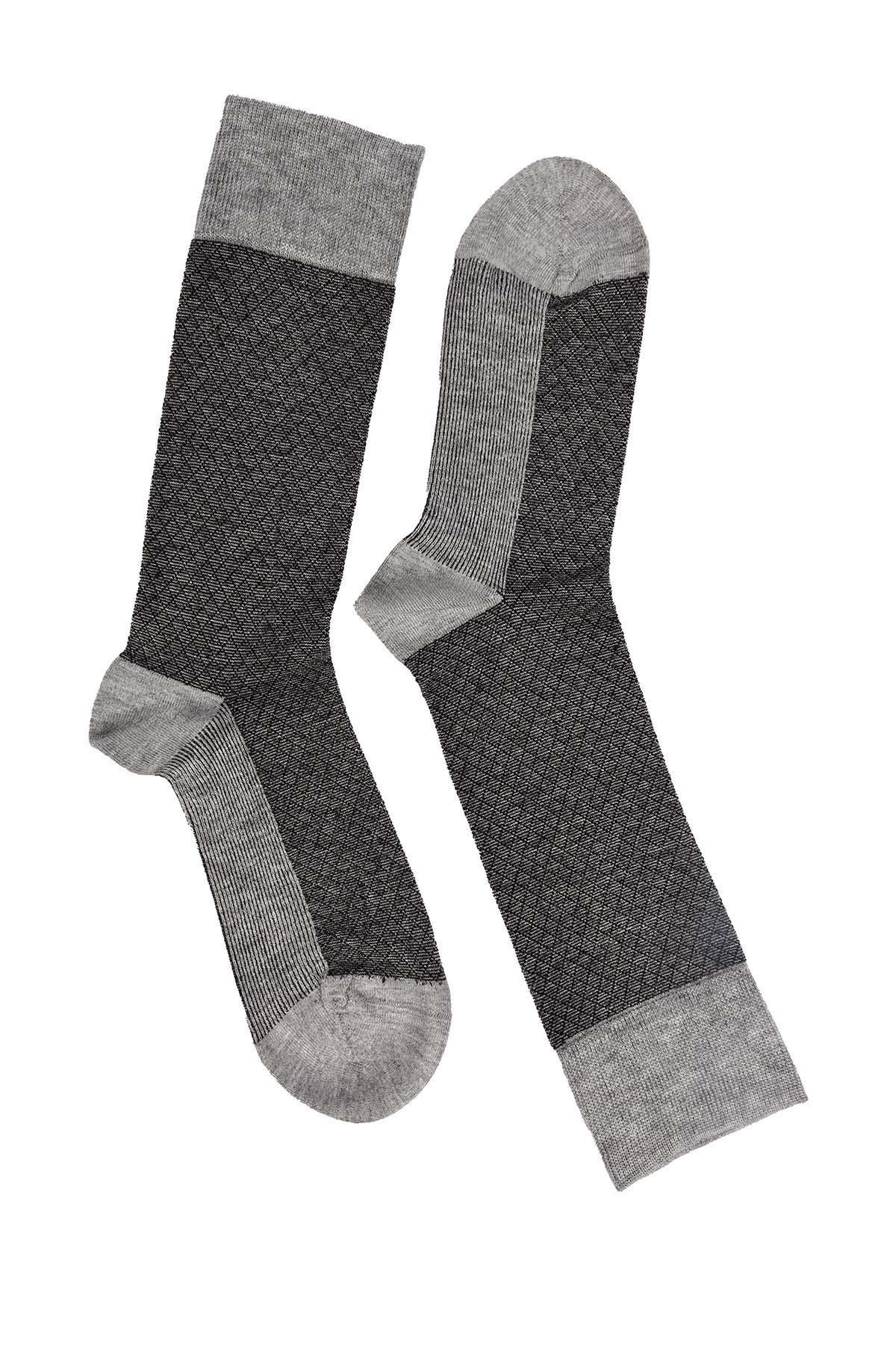 Erkek Bambu Likralı Çorap 5614 GRİMELANJ  JBR5614.000001