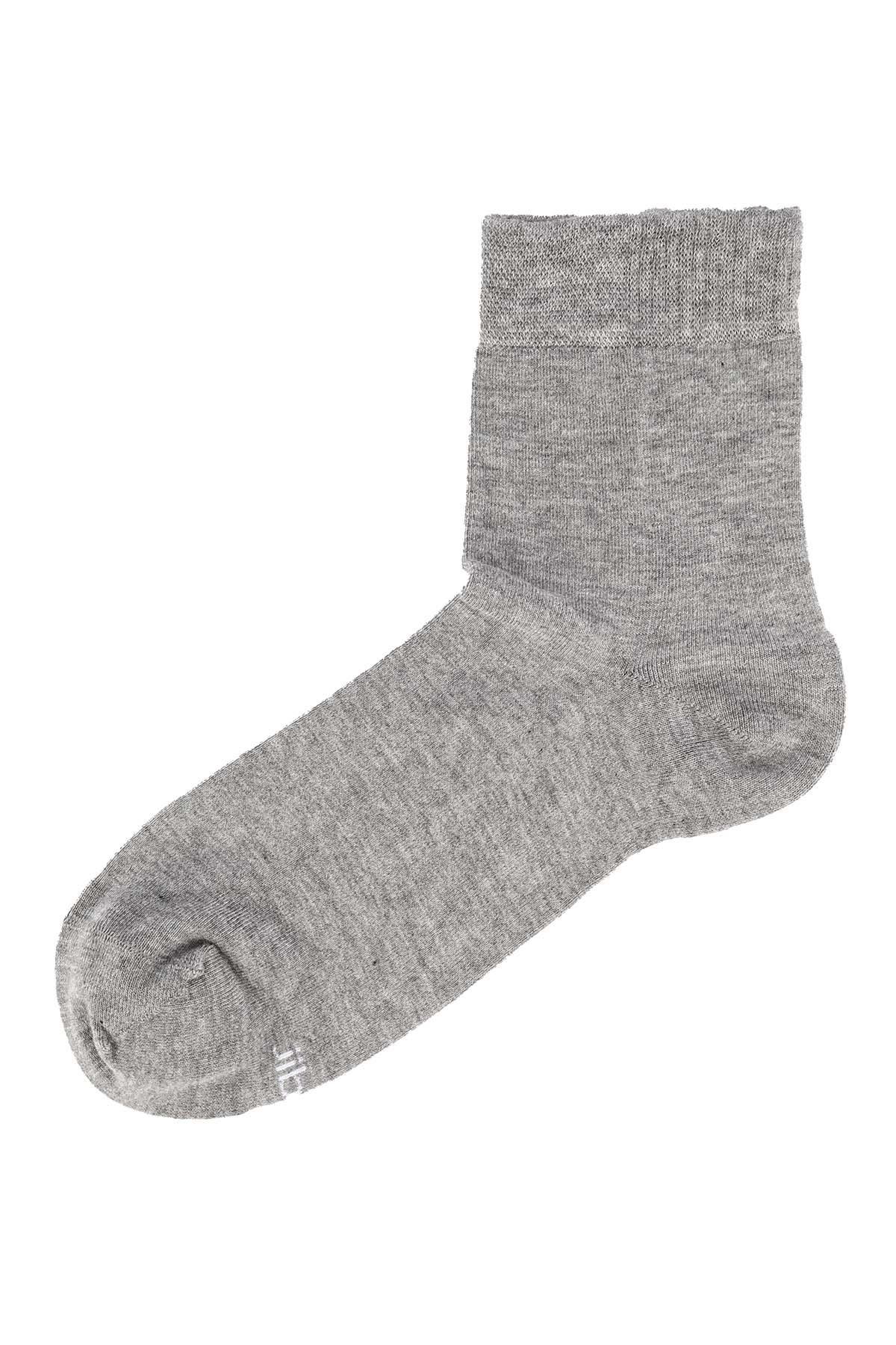 Erkek Bambu Yarım Konç Çorap 6451 GRİMELANJ  JBR6451.000001