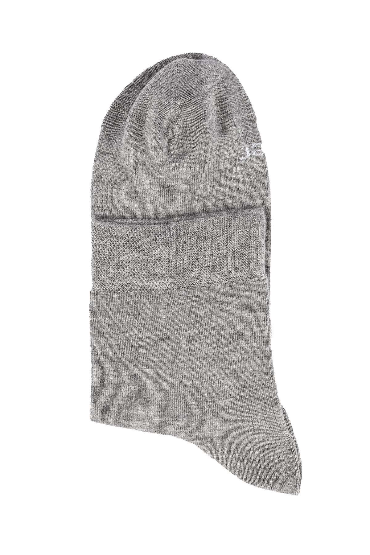 Erkek Bambu Yarım Konç Çorap 6451 GRİMELANJ  JBR6451.000001