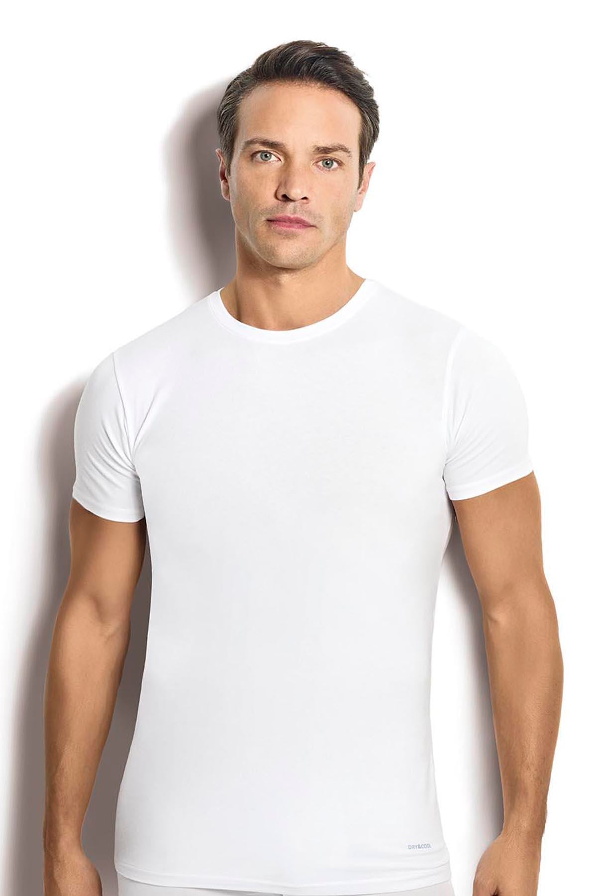 Erkek Beyaz Modal Pamuklu Sıfır Yaka 2'li Atlet 251