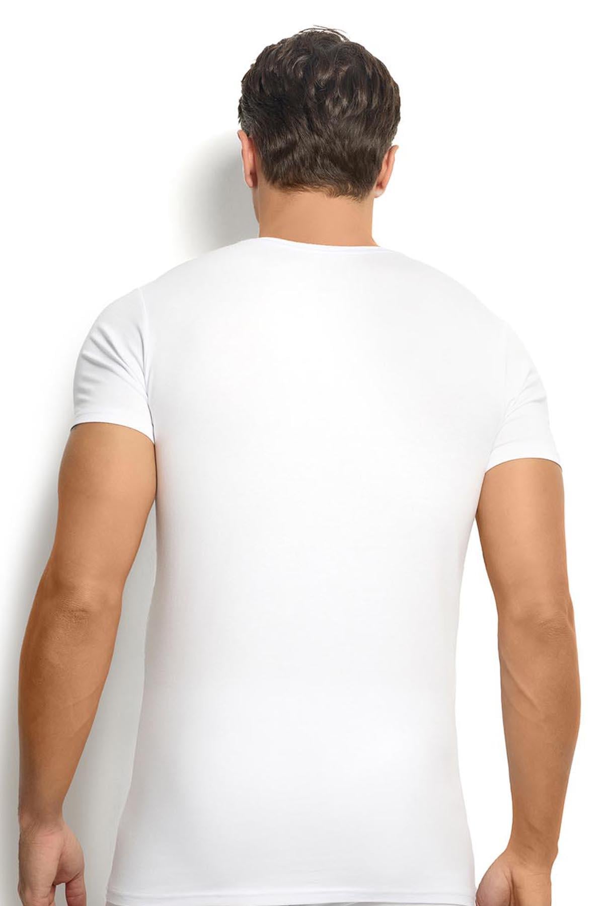 Erkek Beyaz Modal Pamuklu Sıfır Yaka 2'li Atlet 251