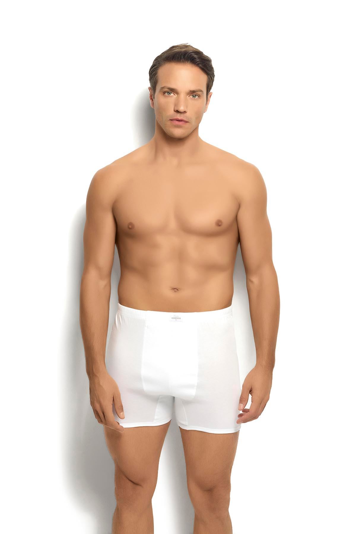 Erkek Beyaz Paçalı Boxer 102