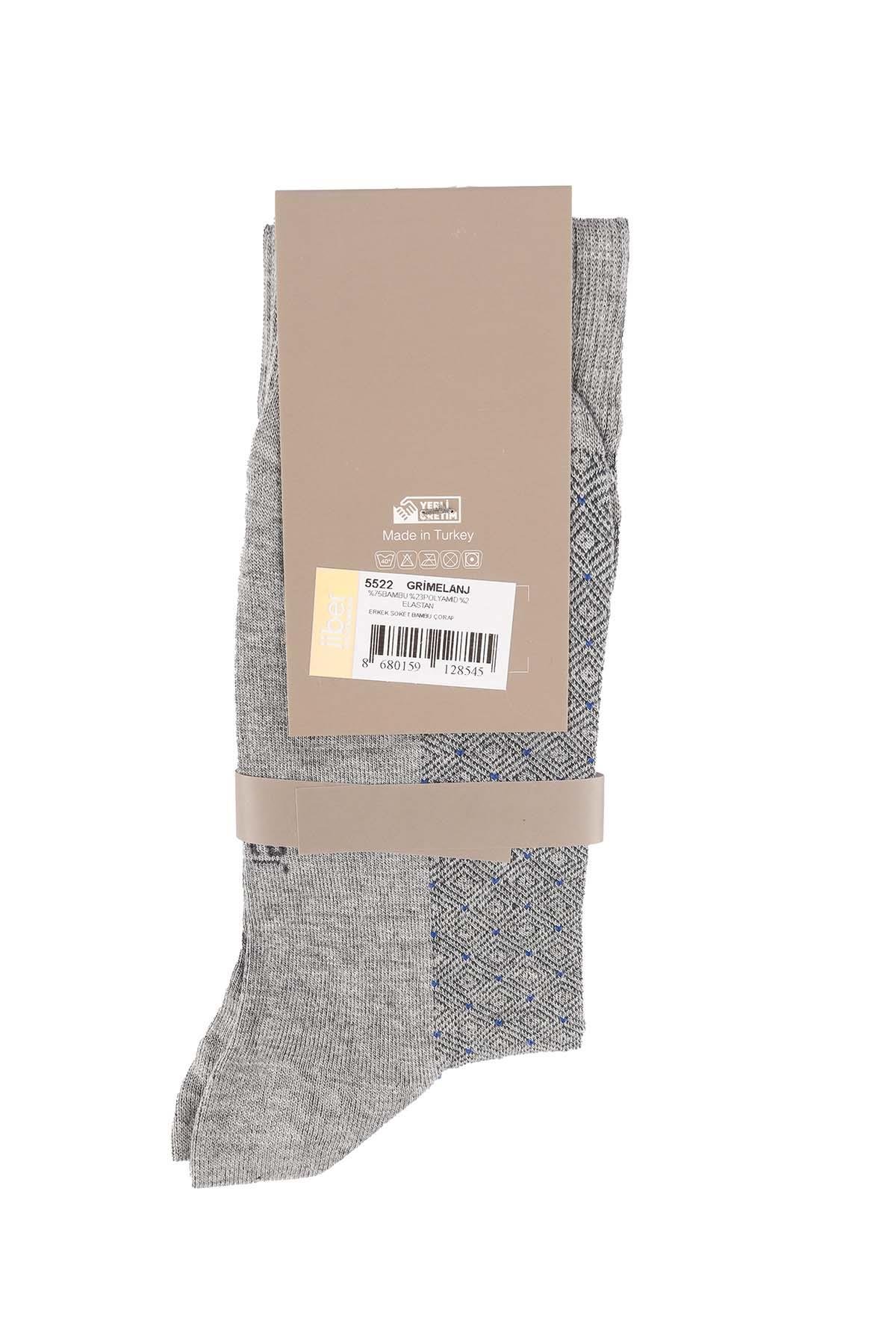 Erkek Grimelanj Bambu Uzun Çorap 5522