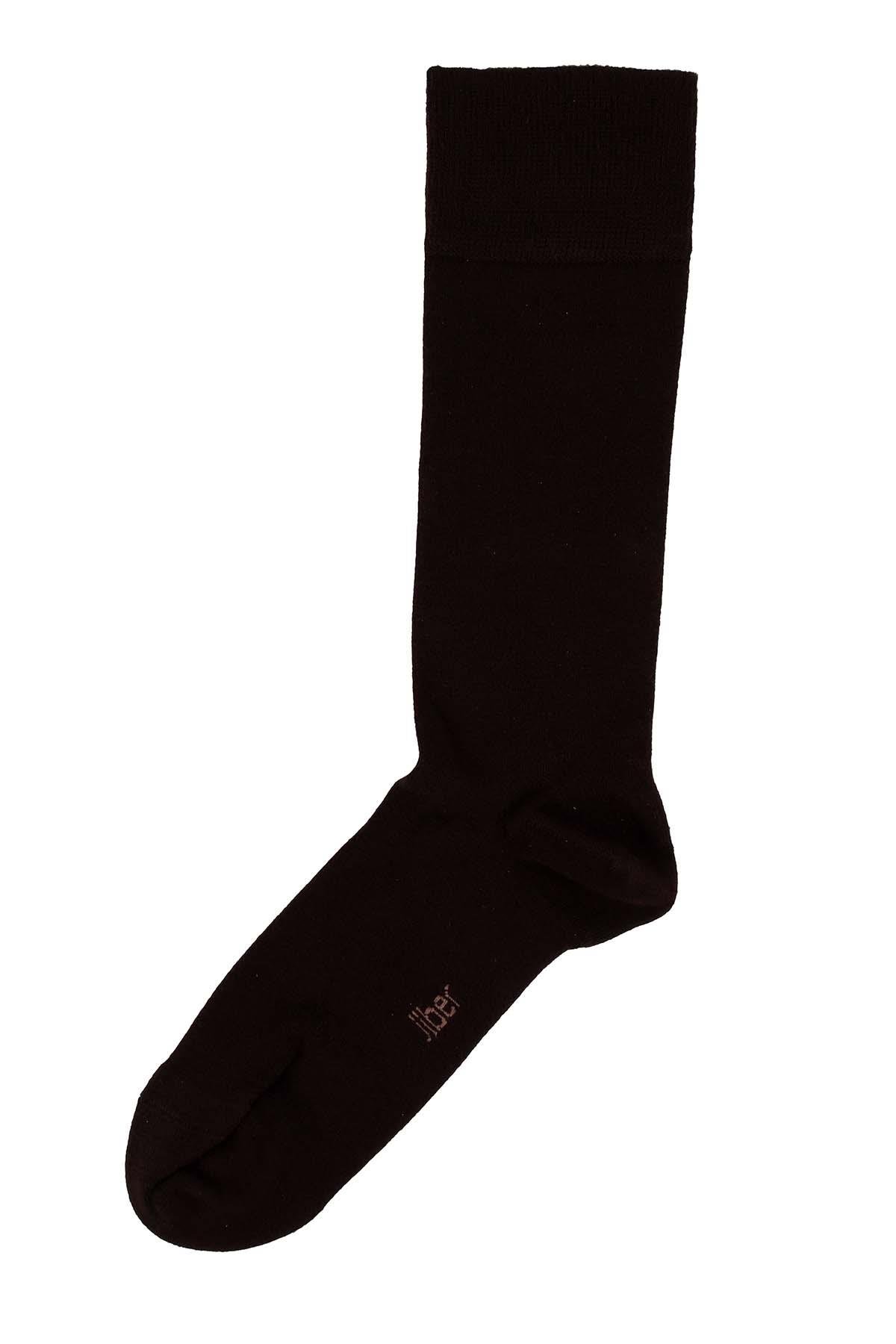 Erkek Kahverengi Likralı Bambu  Uzun Çorap 5600